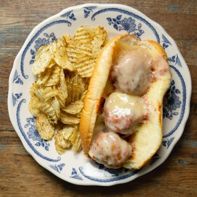 Nonna's Meatball Sandwich.